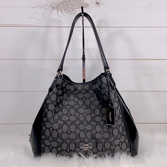 Coach Handbags - Coach Edie Signature C and Leather Shoulder Bag